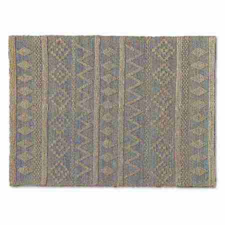 BAXTON STUDIO Callum Modern and Contemporary Ivory and Blue Handwoven Wool Blend Area Rug 187-11859-Zoro
